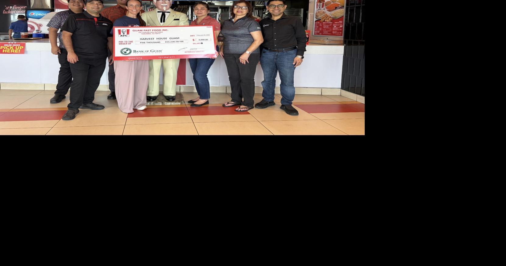 Businesses Make a Difference: KFC Guam raises $5K for Harvest House