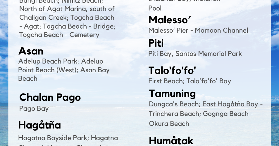 Guam EPA warns of 28 polluted beaches - Vimarsana News