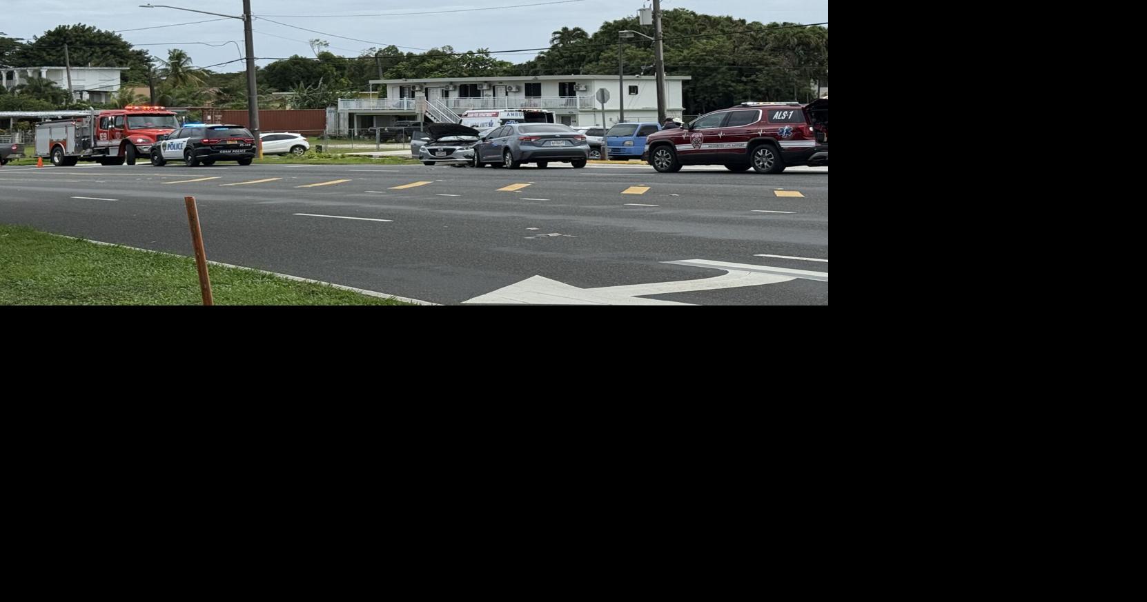 3 taken to hospitals for minor injuries after 2-vehicle Chalan Pago crash