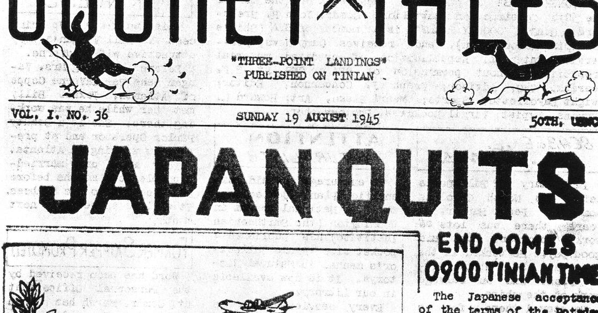 LETTER: 80 years ago today, August 17, 1945