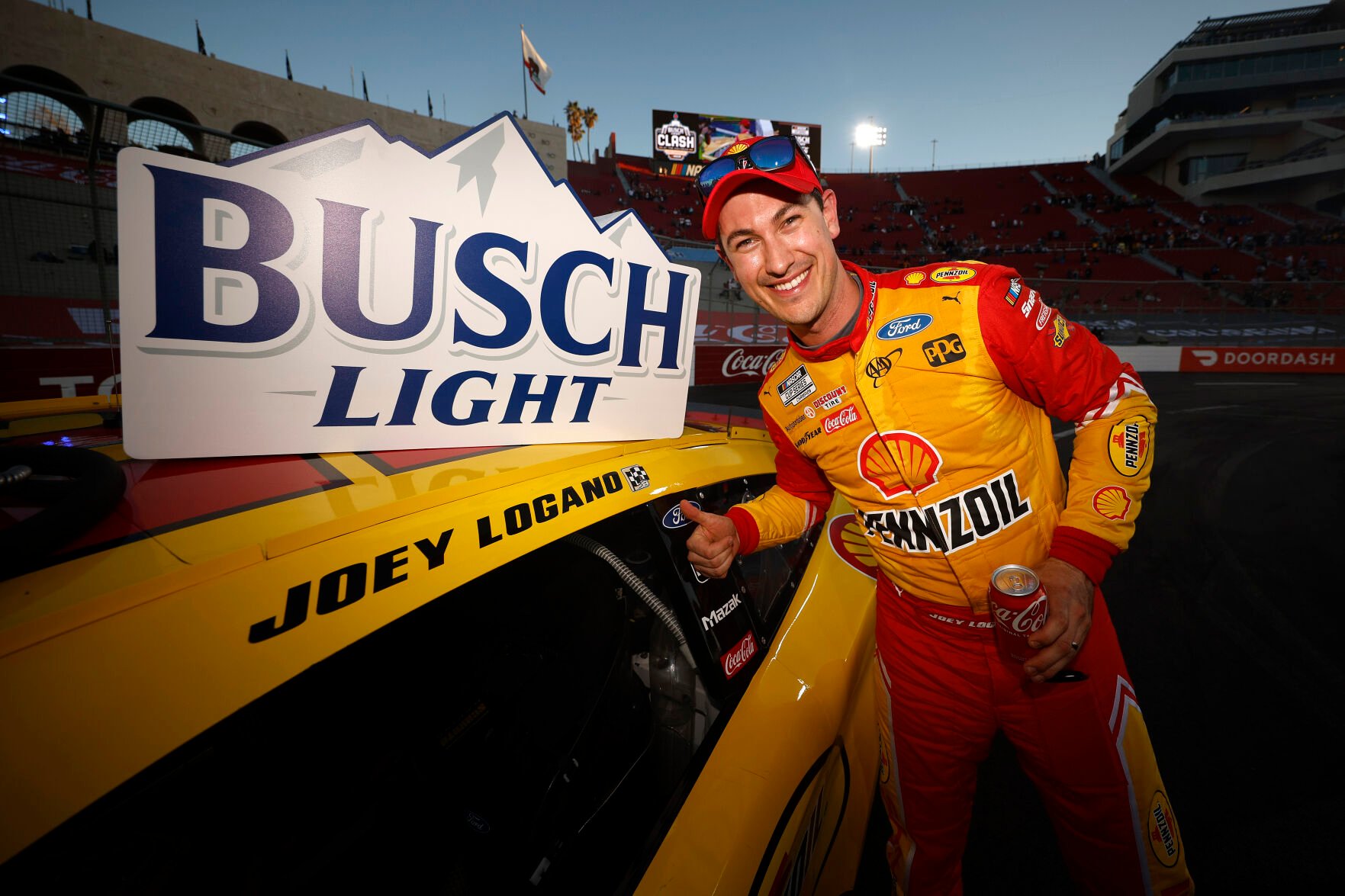 Joey Logano Holds Off Kyle Busch To Win NASCAR's Busch Light Clash At ...