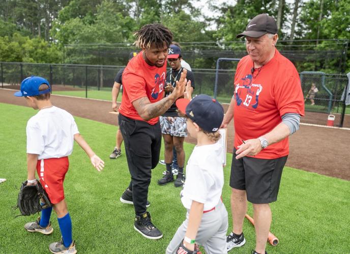 Atlanta Braves' Ronald Acuña, Jr. at Marietta HS youth baseball