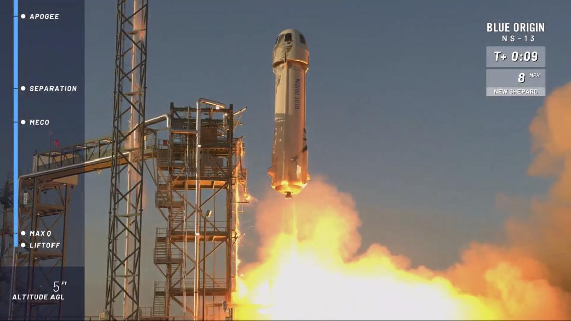 Jeff Bezos' rocket company launches first test of its ...