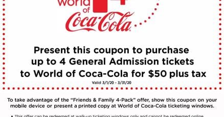 World of coca cola coupon