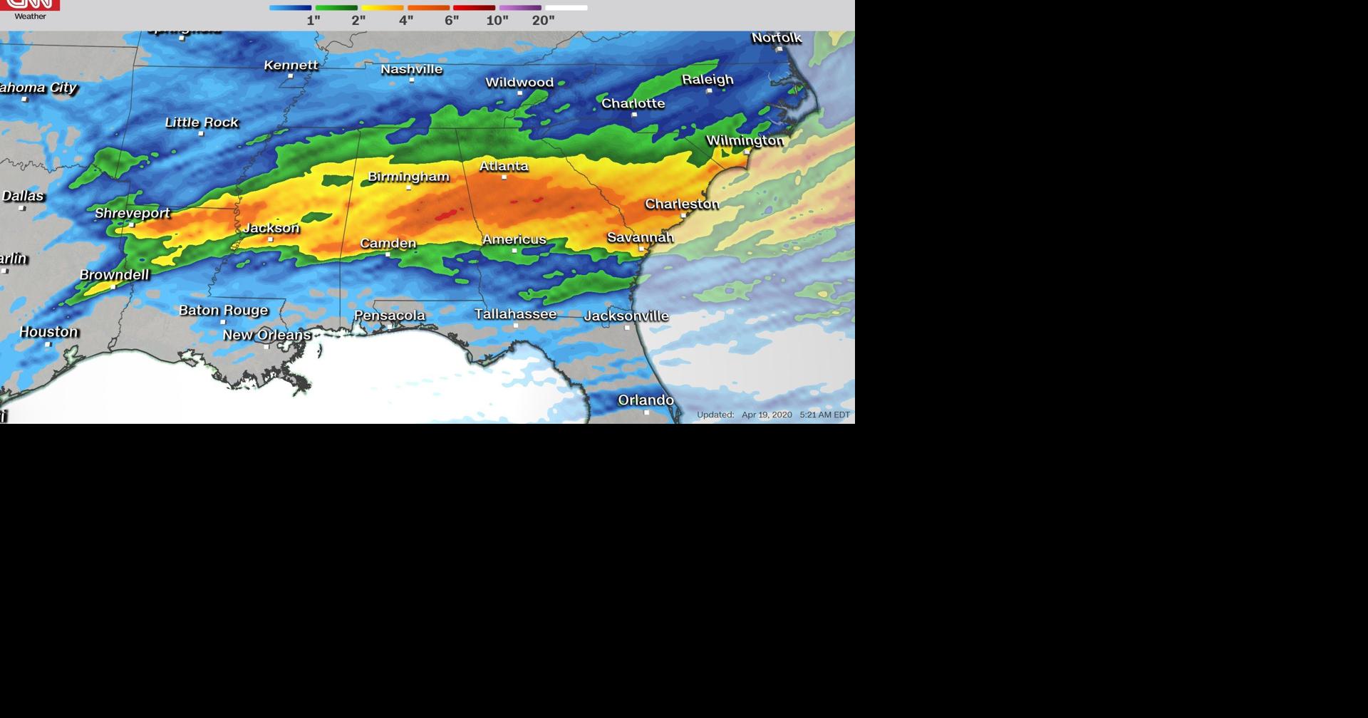 Southeast is getting hit by another round of severe storms and possible ...