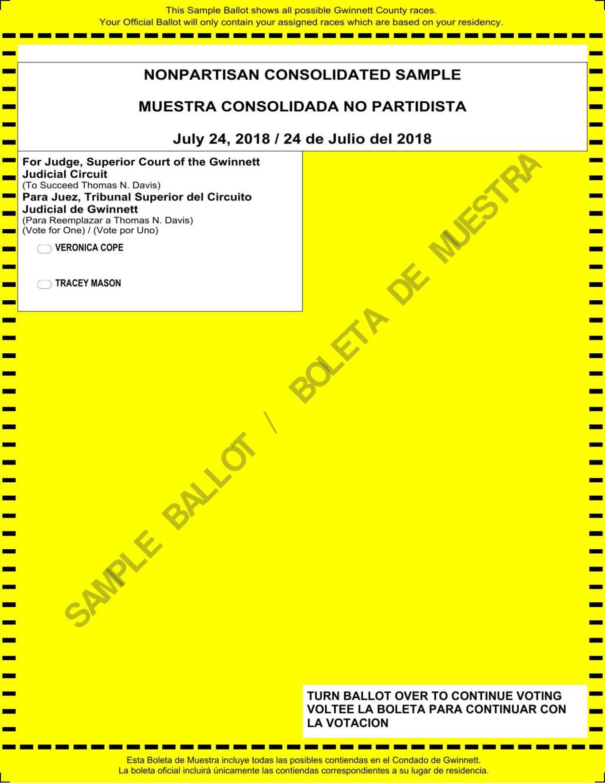 Nonpartisan sample ballot | | gwinnettdailypost.com