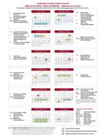 Gwinnett County Public Schools' calendar for the 2022-2023 school year