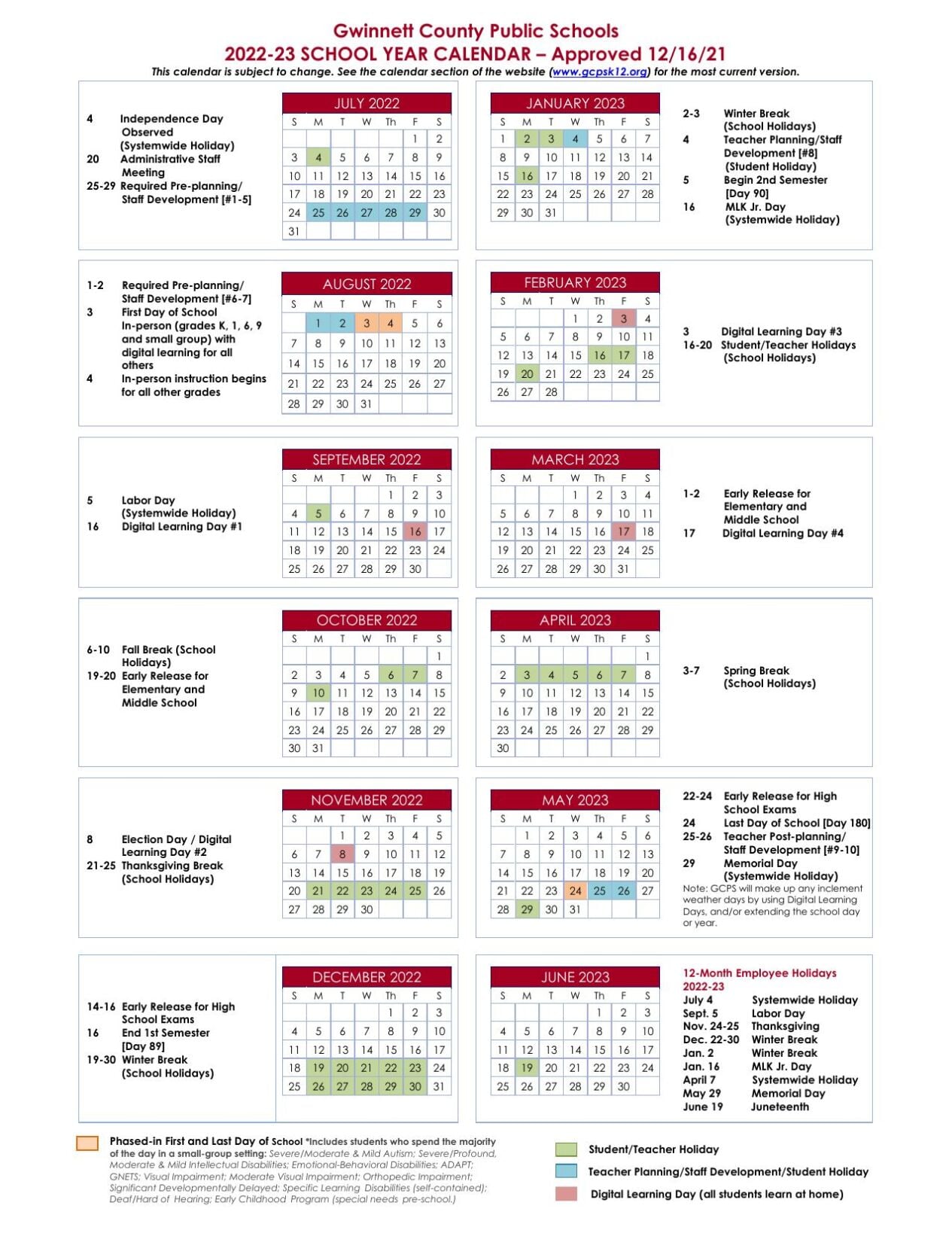 Gwinnett County Public Schools' calendar for the 2022-2023 school year | News | gwinnettdailypost.com Gwinnett County Public Schools' calendar for the 2022-2023 school year | News | gwinnettdailypost.com