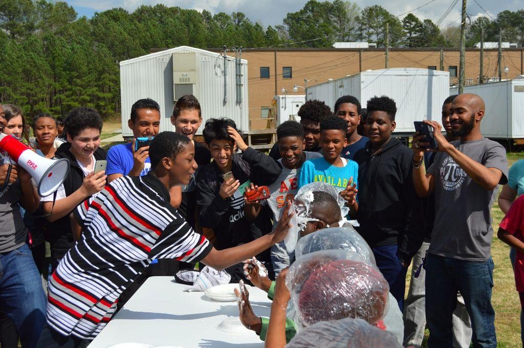Shiloh Middle celebrates Pi Day with pie smashing Slideshows