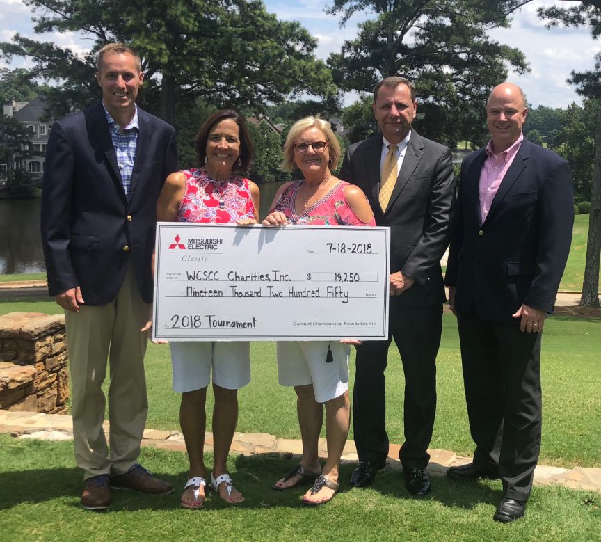 Mitsubishi Electric Classic Presents Charity Donation To Women S Club Of Sugarloaf Country Club Sports Gwinnettdailypost Com