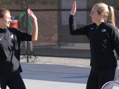 Georgia Gwinnett College women's tennis team defeats No. 5 West Alabama