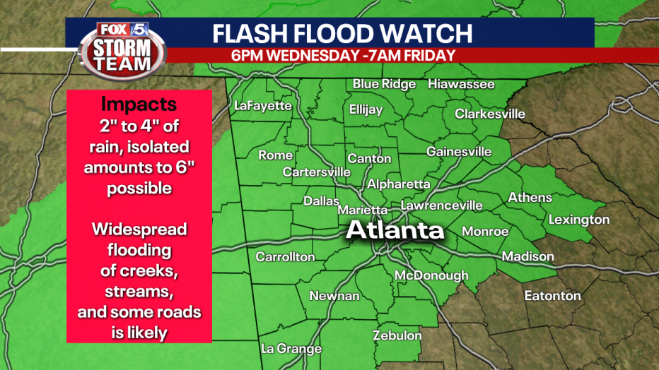 National Weather Service Issues 37 Hour Flash Flood Watch As Storms Loom For North Central Georgia News Gwinnettdailypost Com