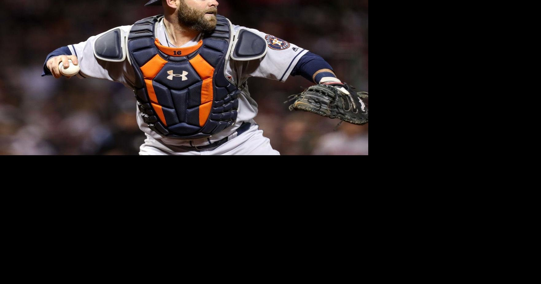 Brian McCann of the Atlanta Braves poses during Photo Day on Friday