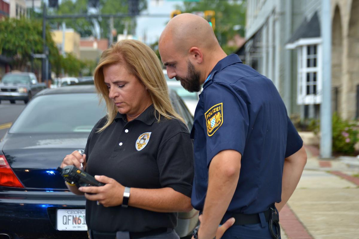 Police Patch Trading Brings Together German Lawrenceville Police