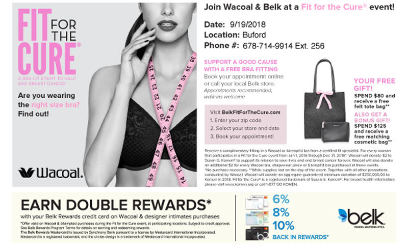 wacoal bra fitting event