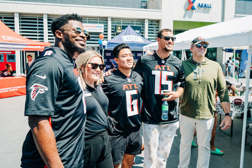 PHOTOS: Norcross grad Lorenzo Carter joins Atlanta Falcons' USO Tour, Slideshows