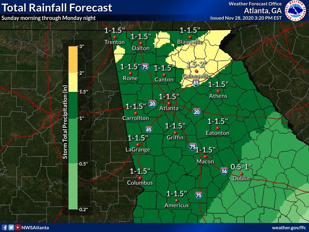 Rain And Below Freezing Temperatures Are Coming And Snow Flurries May Fall In North Georgia News Gwinnettdailypost Com