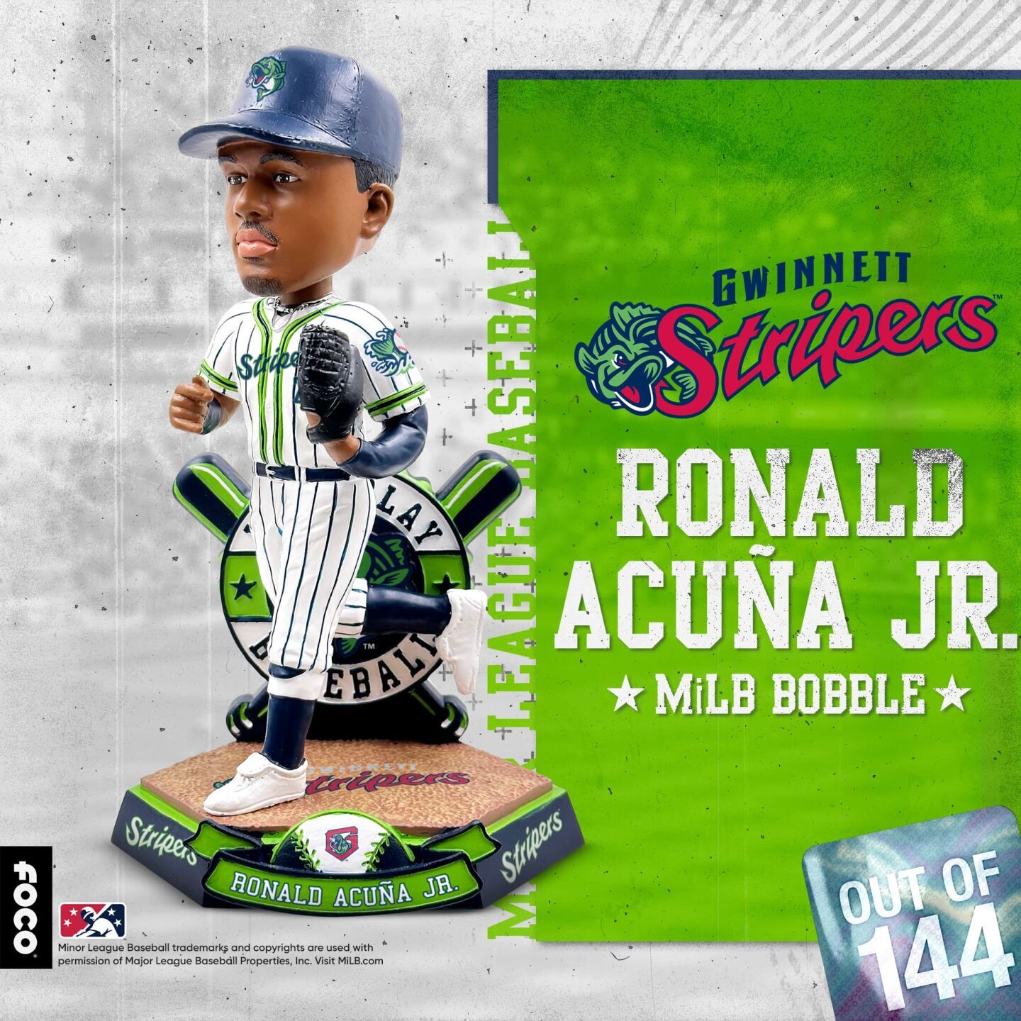 FOCO unveils new Ronald Acuna Jr. bobblehead in Gwinnett Stripers