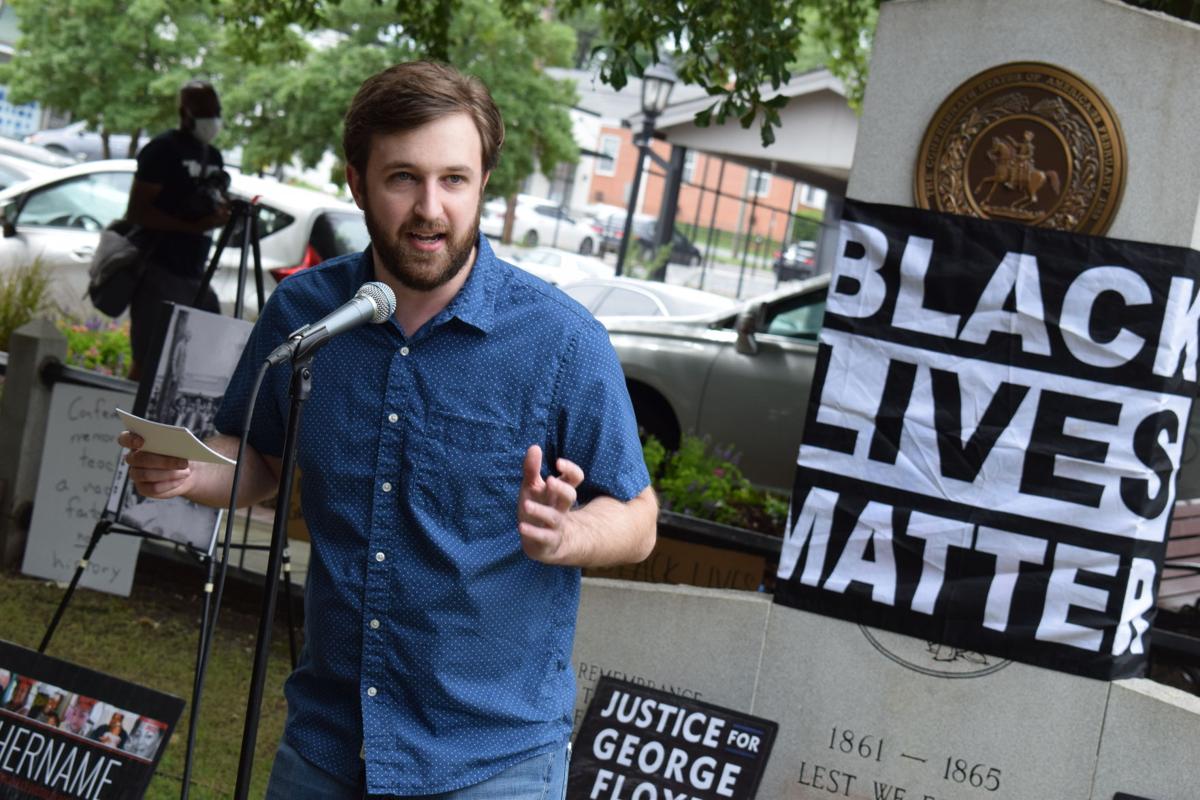 Confederate Monument protest Aaron Ragans