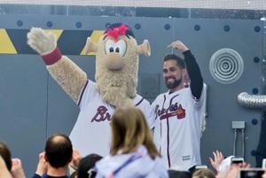 braves mascot blooper gwinnettdailypost unveiled