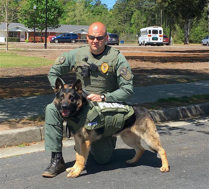 police unveil newly donated K9 bulletproof vests Grayson