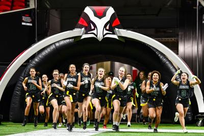 Atlanta Falcons feature Gwinnett girls flag football in