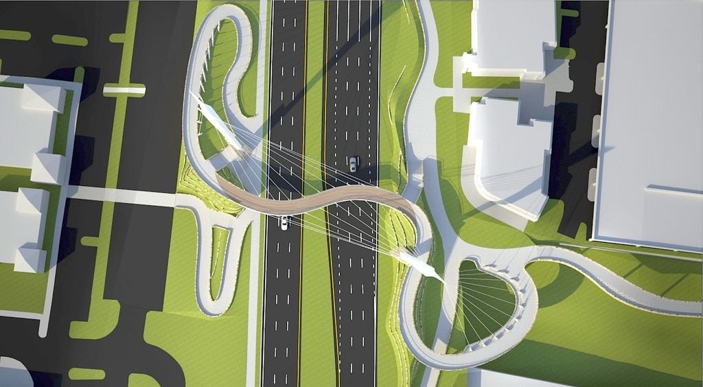 Peachtree Corners unveils dramatic design for new pedestrian bridge