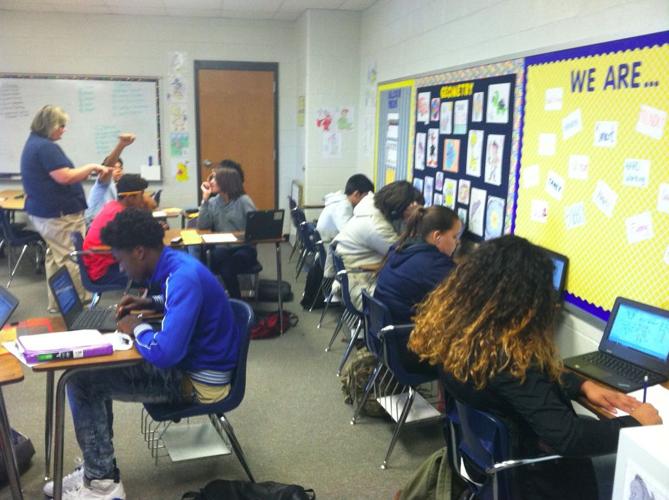 District personnel visit Dacula High School to observe technology