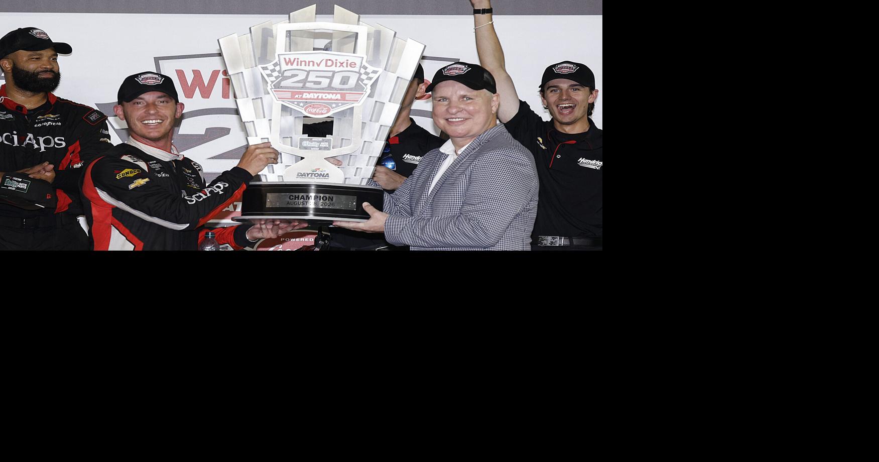 Sugar Hill driver Ryan Sieg earns 1st NASCAR win at Daytona
