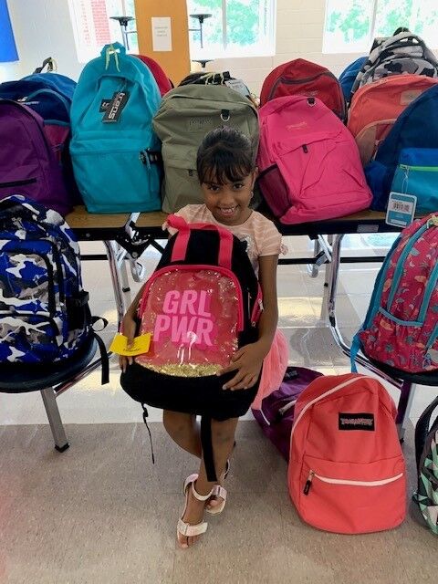 girl with backpack