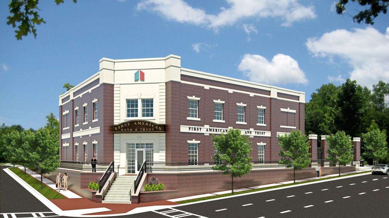 First american bank and trust building new branch in downtown