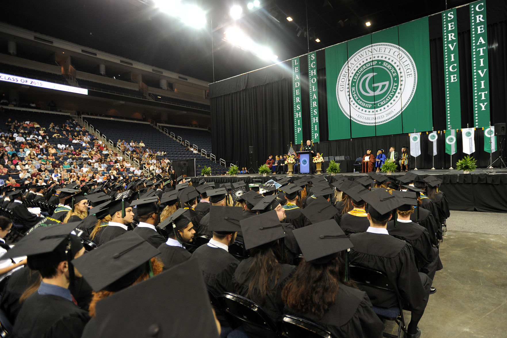 Georgia Gwinnett College Moves Graduation Ceremony Indoors Due To Rain Georgia Gwinnett College Moves Graduation Ceremony Indoors Due To Rain