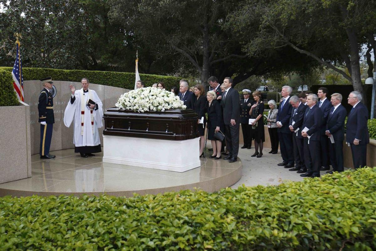 Political Dignitaries Celebrities Pay Final Tribute To Nancy Reagan 