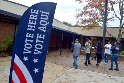 Vote here file photo