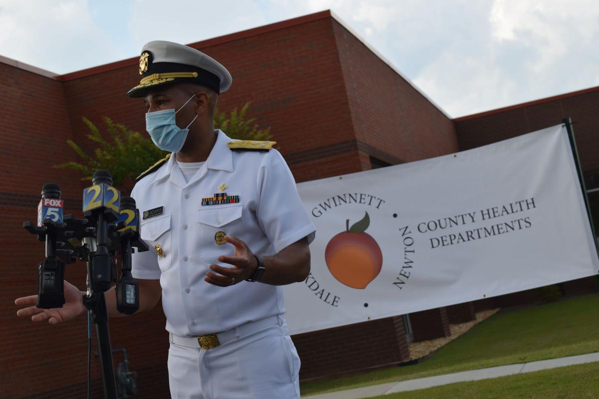 Photos U S Surgeon General Dr Jerome Adams Visits Gwinnett Newton And Rockdale Health Departments Office In Lawrenceville Gwinnettdailypost Com