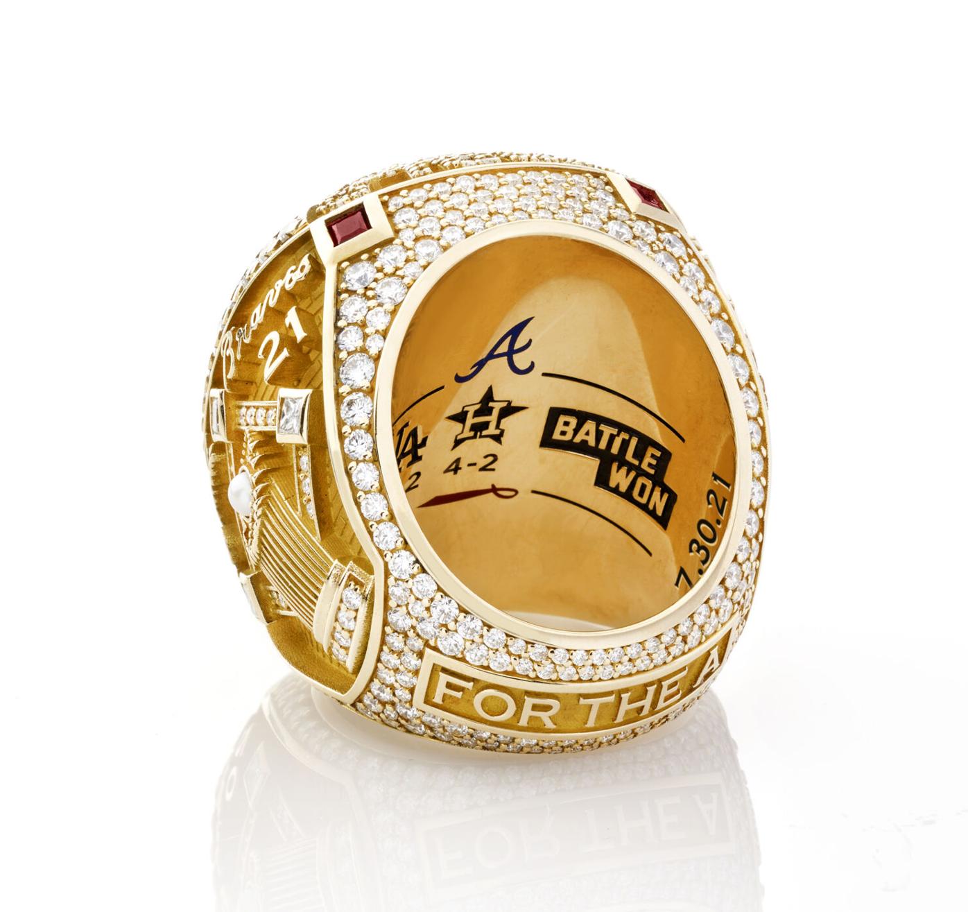 Atlanta Braves' 18.71-karat white gold World Series championship rings  feature 755 diamonds, Sports