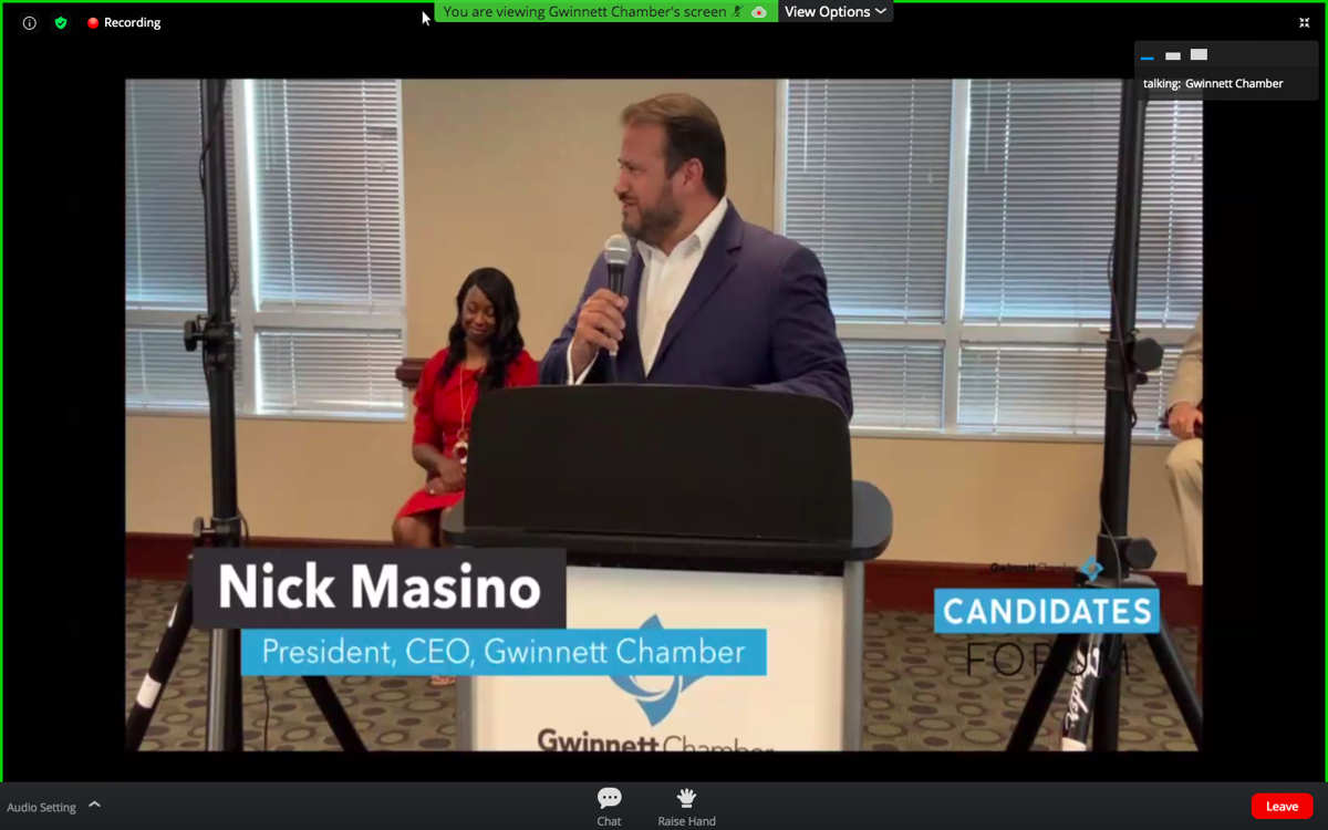Masino speaking