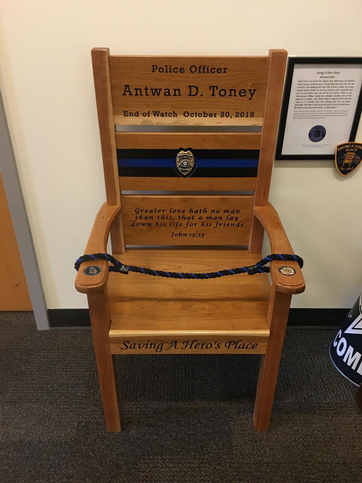 County Police Department receives 'honor chair' in memory of