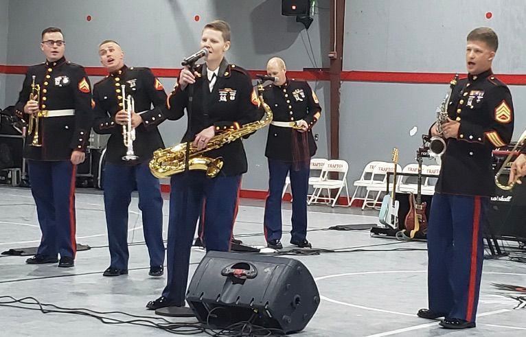 Marine band plays Trafton