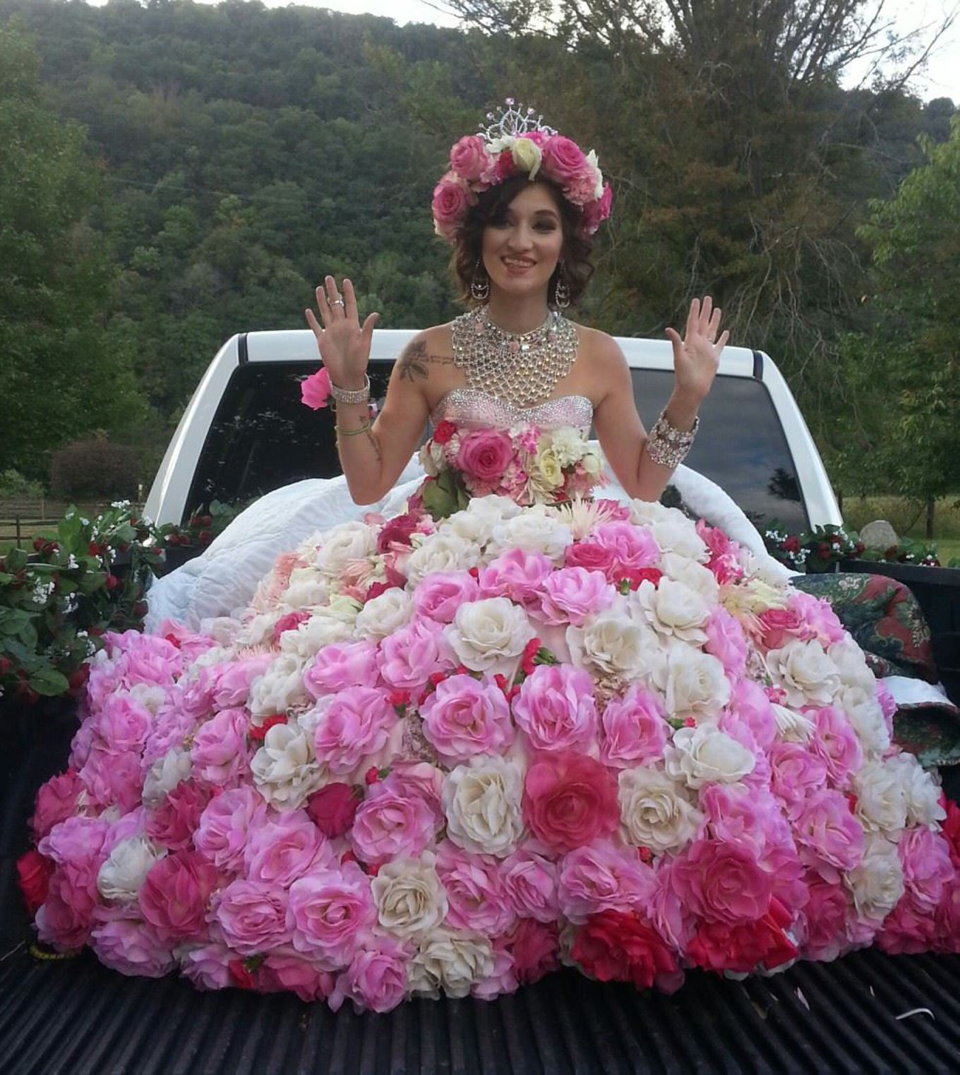 My big fat american 2025 gypsy wedding flower dress