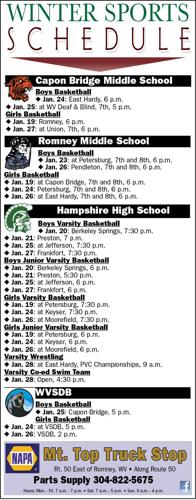 Sports Schedule Jan. 19-28