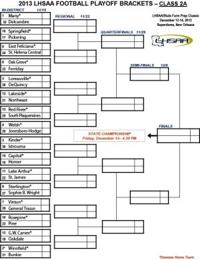 2013 Lhsaa Football Playoff Brackets High School Football