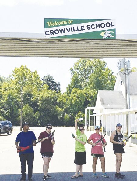 Crowville School campus cleaning