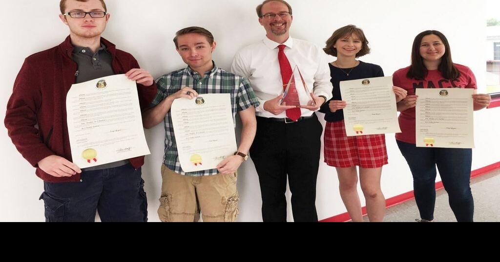 HHS Finance Challenge Team recognized by Sen. Cindy O'Laughlin for