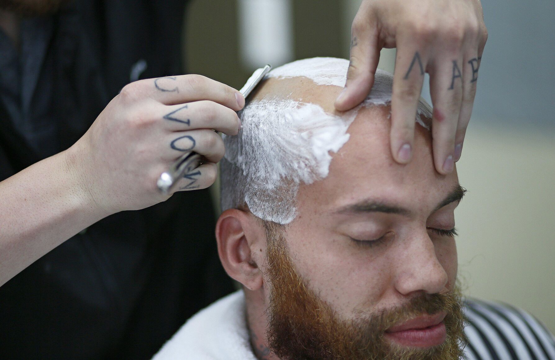 straight razor head shave near me