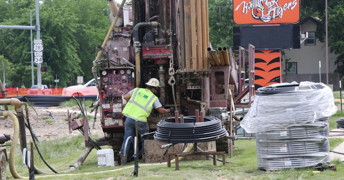 Contractor drills into geothermal HVAC project at Hastings High School ...