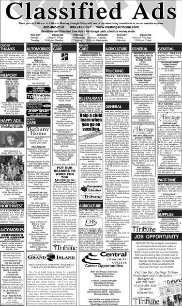 Classified Ads Sept 25 Hastingstribune Com