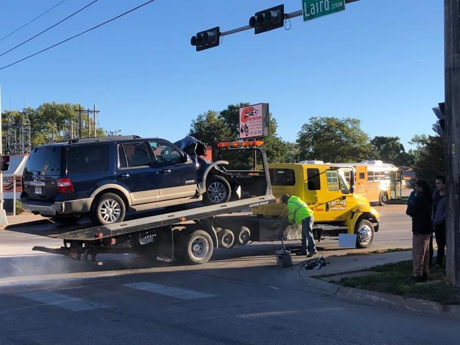 SUV collides with school bus with six children on board | News ...