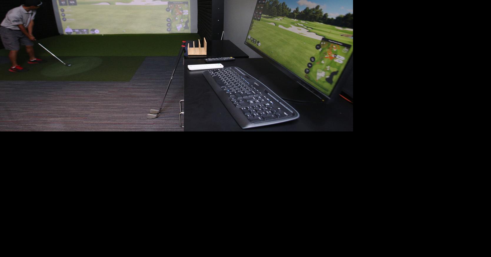 Inside Hastings College's new indoor golf laboratory
