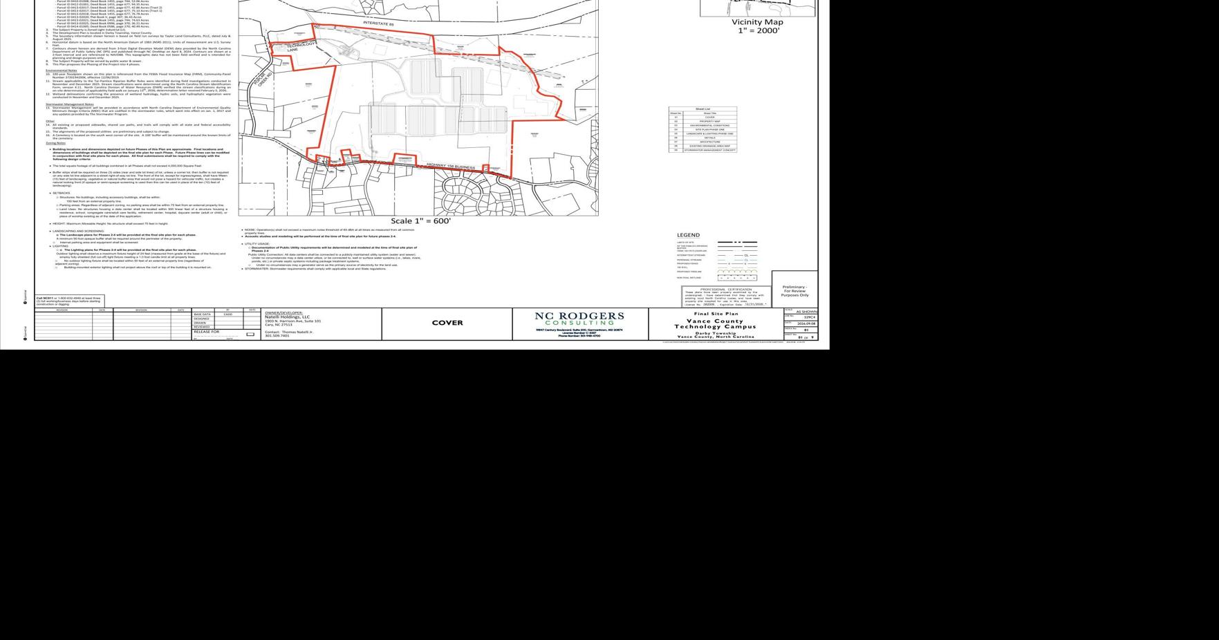 Natelli files site plan for 900 MW data center